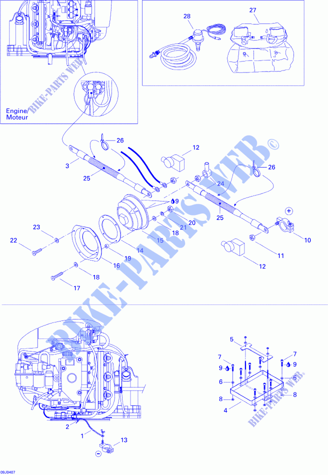Electrical System for Sea-Doo 01- Cooling System 2004