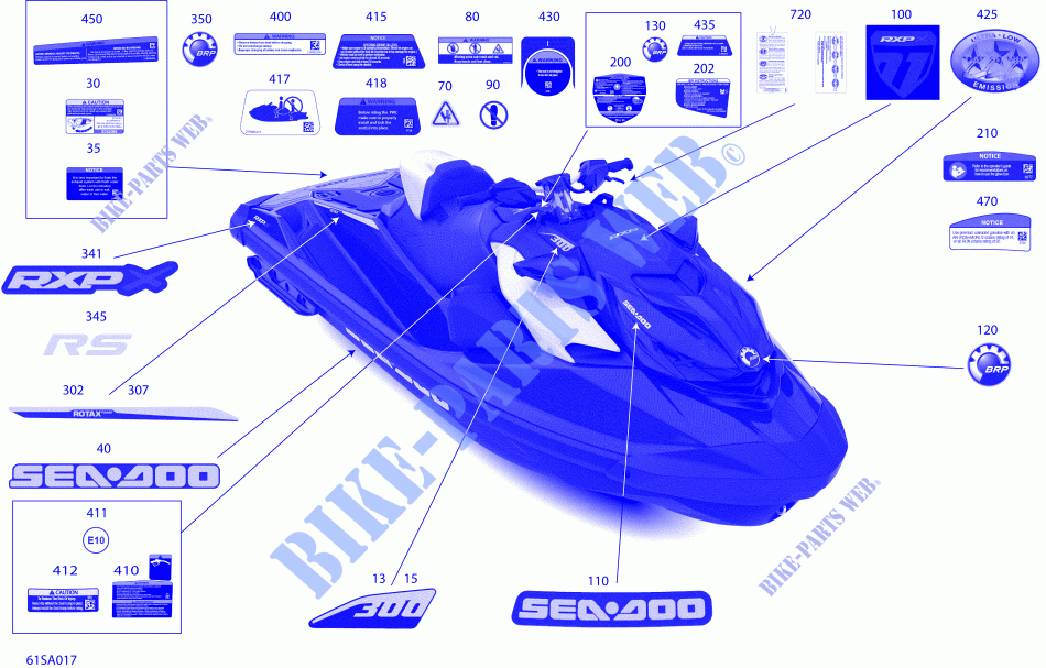 Body   Decals for Sea-Doo RXP X RS 300 2021