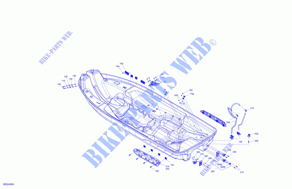 Body   Hull for Sea-Doo GTX PRO 130 RENTAL 2021