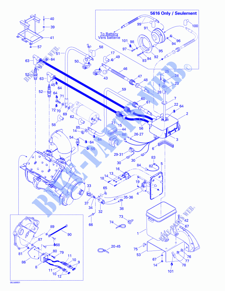 Electrical System for Sea-Doo 01- Cooling System 1998