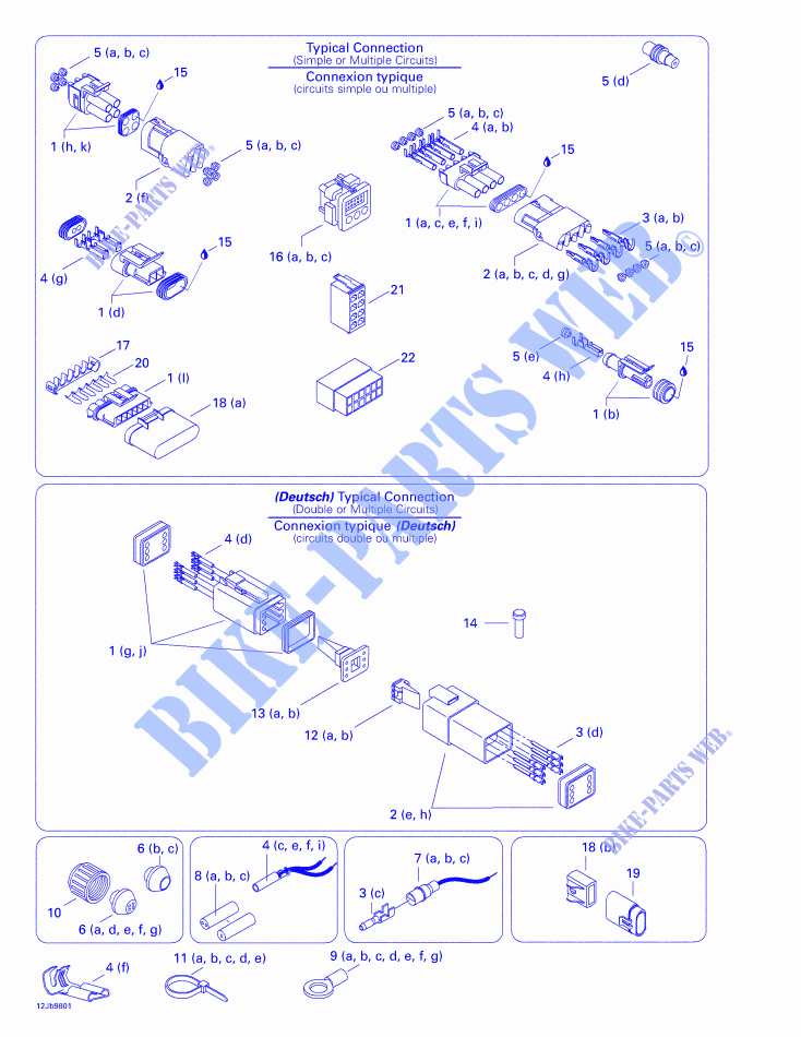 Typical Electrical Connections for Sea-Doo 01- Cooling System 1998