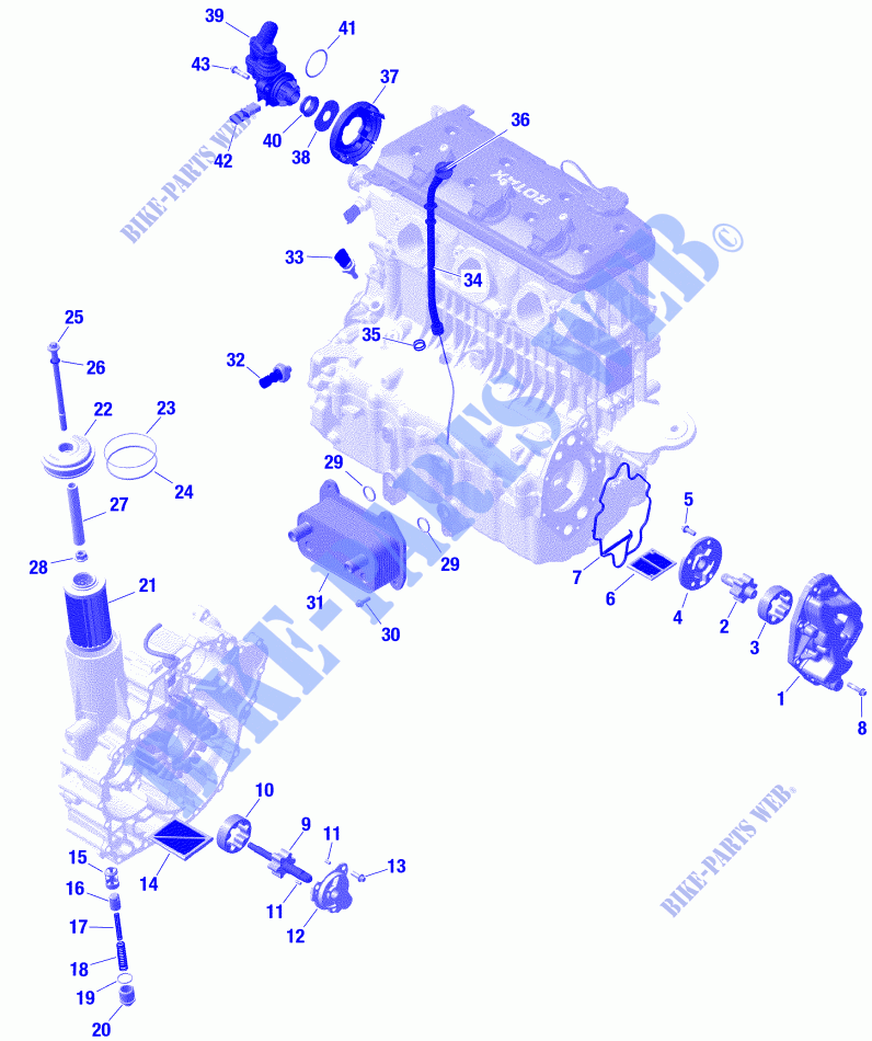 Rotax   Engine Lubrication for Sea-Doo GTI 130 2021